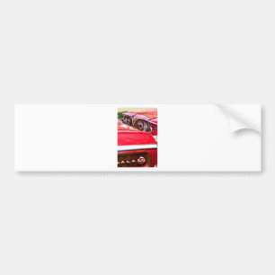 Pegatina Para Coche Dos impalas rojos de Chevy con las luces