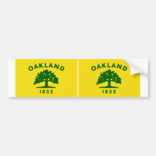 Pegatina Para Coche DOS Oakland, Bandera de California