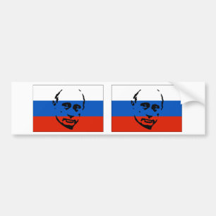 Pegatina Para Coche DOS Vladimir Putin/bandera rusa