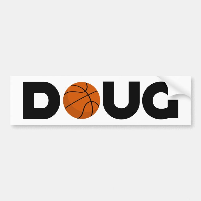Pegatina Para Coche Doug Basketball (Frente)