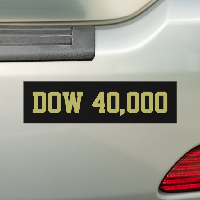 Pegatina Para Coche Dow 40000 Celebración del Mercado de Valores (en coche)