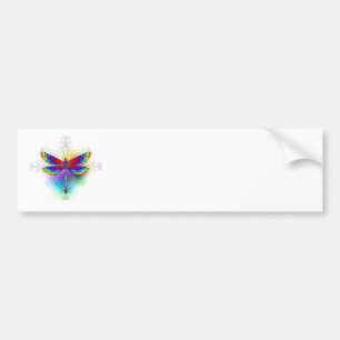 Pegatina Para Coche Dragón poligonal arcoiris