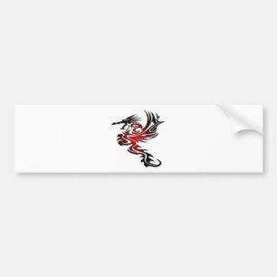 Pegatina Para Coche Dragón rojo y negro