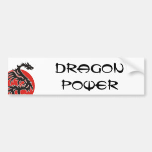 Pegatina Para Coche Dragon Sun - blanco rojo negro + tus ideas