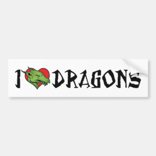 Pegatina Para Coche Dragones del Corazón que Amo