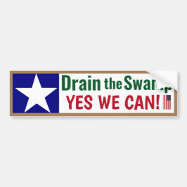 Pegatina Para Coche Drenar la ciénaga ¡Sí podemos!