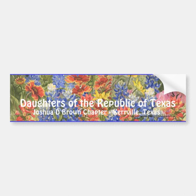Pegatina Para Coche DRT TexasWildflower Bumpersticker (Frente)
