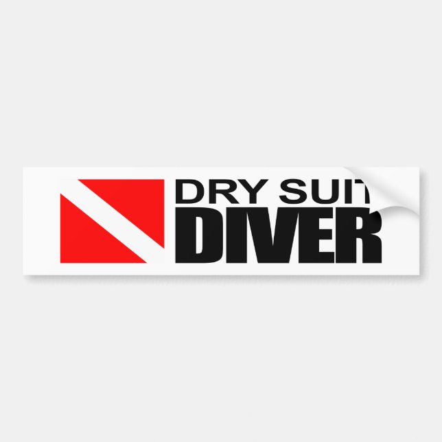 Pegatina Para Coche Dry Suit Diver (Frente)