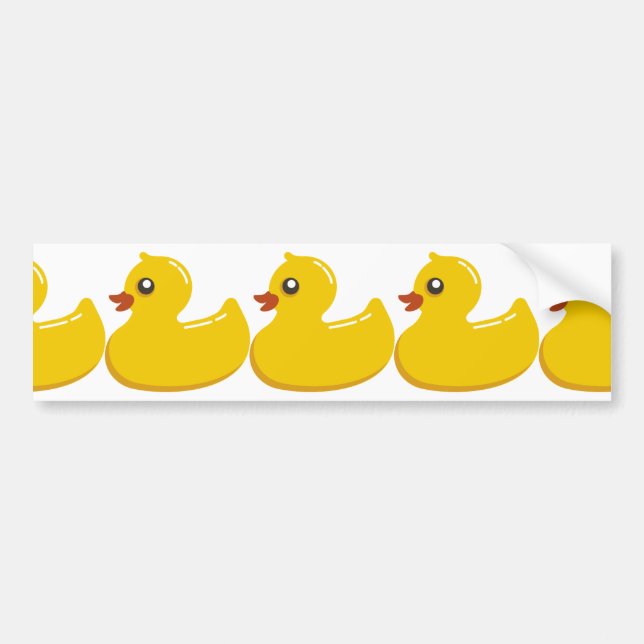 Pegatina Para Coche Duckie de goma amarillo (Frente)