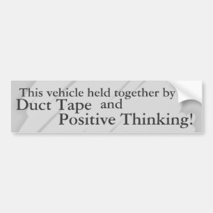 Pegatina Para Coche Ductape y pensamiento positivo