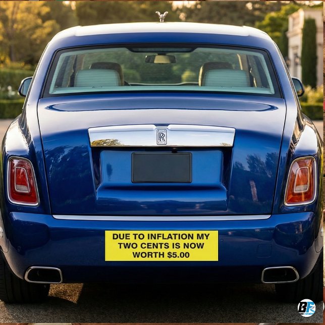 Pegatina Para Coche Due To Inflation My Two Cents Is Now Worth $5 Funn (Subido por el creador)