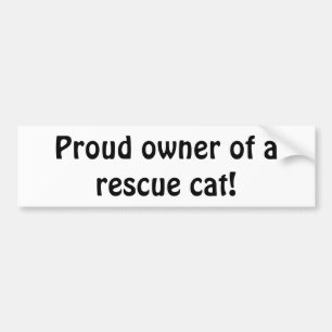 Pegatina Para Coche "Dueño orgulloso de un gato del rescate!" pegatin