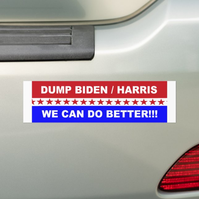 Pegatina Para Coche Dump Biden / Harris ¡Podemos hacerlo mejor! (en coche)