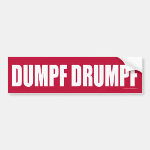 Pegatina Para Coche DUMPF DRUMPF (blanco en rojo)
