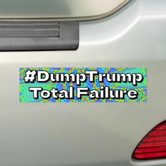 Pegatina Para Coche #DumpTrump Fracaso Total (en coche)