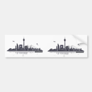 Pegatina Para Coche Düsseldorf horizonte