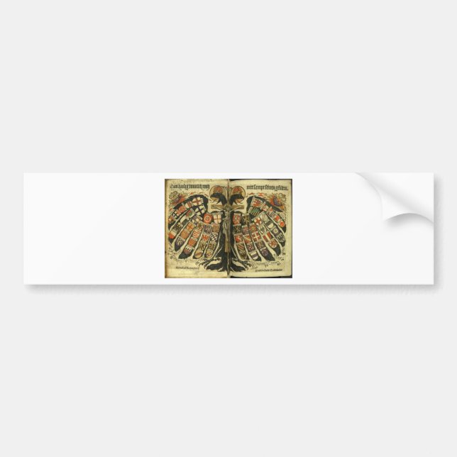 Pegatina Para Coche Eagle doble austríaco (Frente)