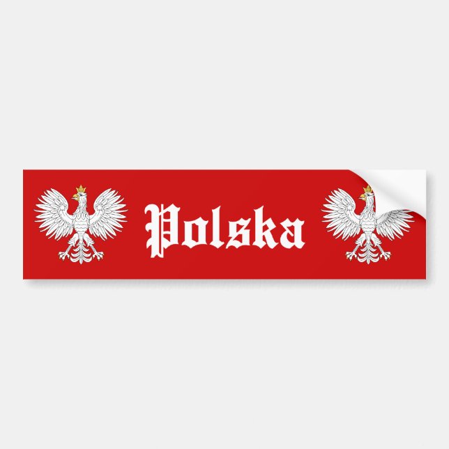 Pegatina Para Coche Eagle polaco Polska (Frente)
