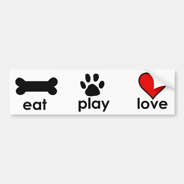 Pegatina Para Coche Eat.Play.Love. (Frente)