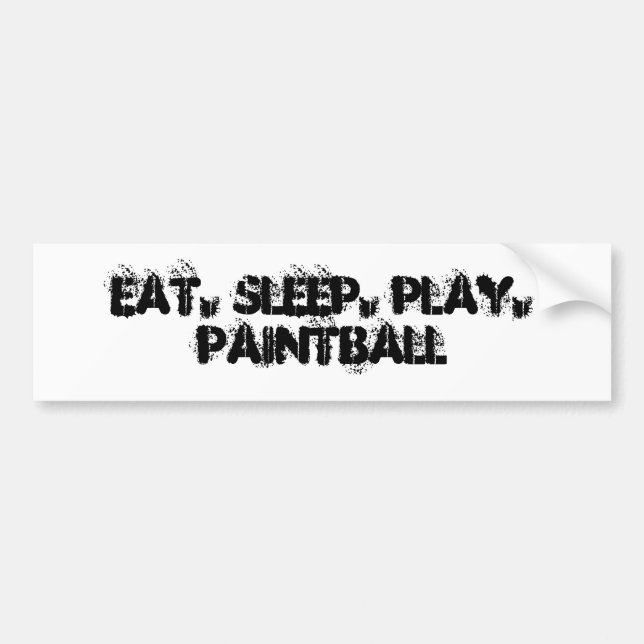 Pegatina Para Coche Eat Sleep Play Paintball (Frente)