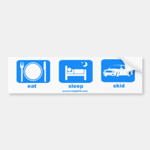 Pegatina Para Coche eat_sleep_skid