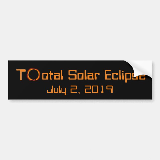 Pegatina Para Coche Eclipse solar total de 2019 (Frente)