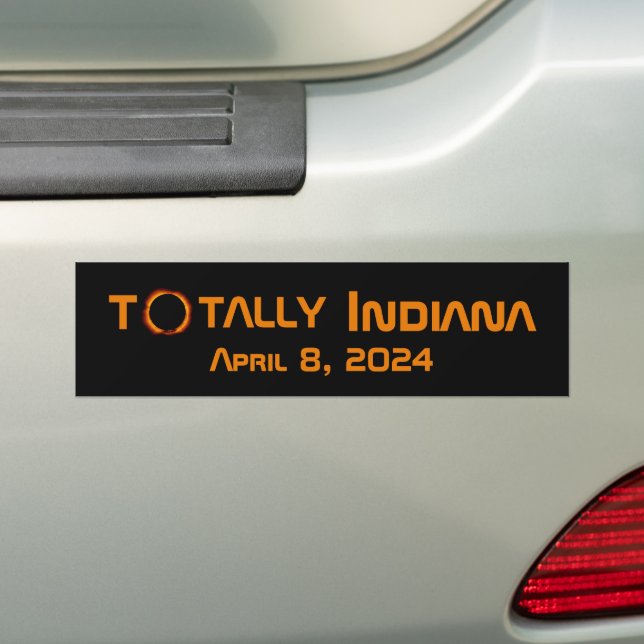 Pegatina Para Coche Eclipse solar total de Indiana 2024 (en coche)