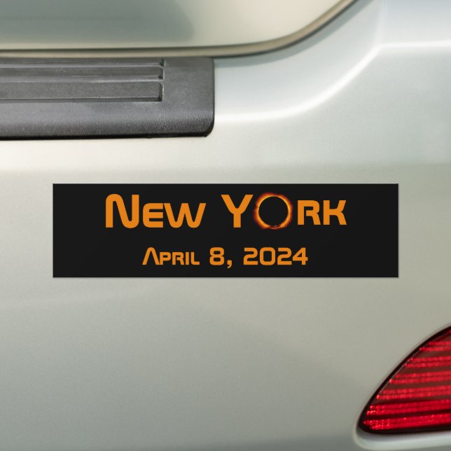 Pegatina Para Coche Eclipse solar total de Nueva York 2024 (en coche)