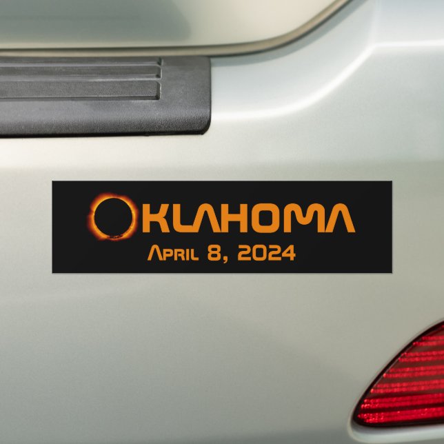 Pegatina Para Coche Eclipse solar total de Oklahoma 2024 (en coche)