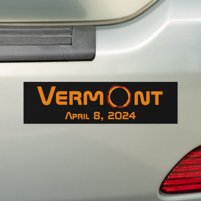Pegatina Para Coche Eclipse solar total de Vermont 2024 (en coche)