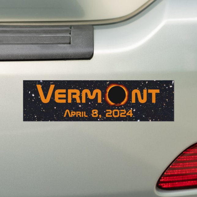 Pegatina Para Coche Eclipse solar total de Vermont 2024 (en coche)