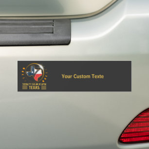 Pegatina Para Coche Eclipse solar total Texas American 2024