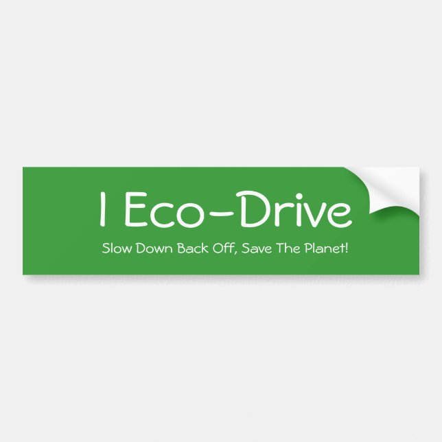 Pegatina Para Coche ¡Eco-Impulsión, retraso retrocedo, ahorro el (Frente)