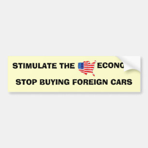 PEGATINA PARA COCHE ECONOMÍA EN LOS E.E.U.U.