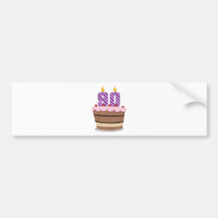 Pegatina Para Coche Edad 90 en la torta de cumpleaños