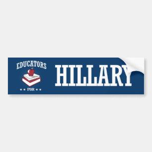 PEGATINA PARA COCHE EDUCADORES PARA HILLARY