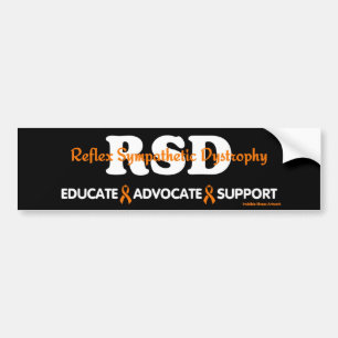 PEGATINA PARA COCHE EDUCAR PROMOVER APOYAR...RSD/CRPS