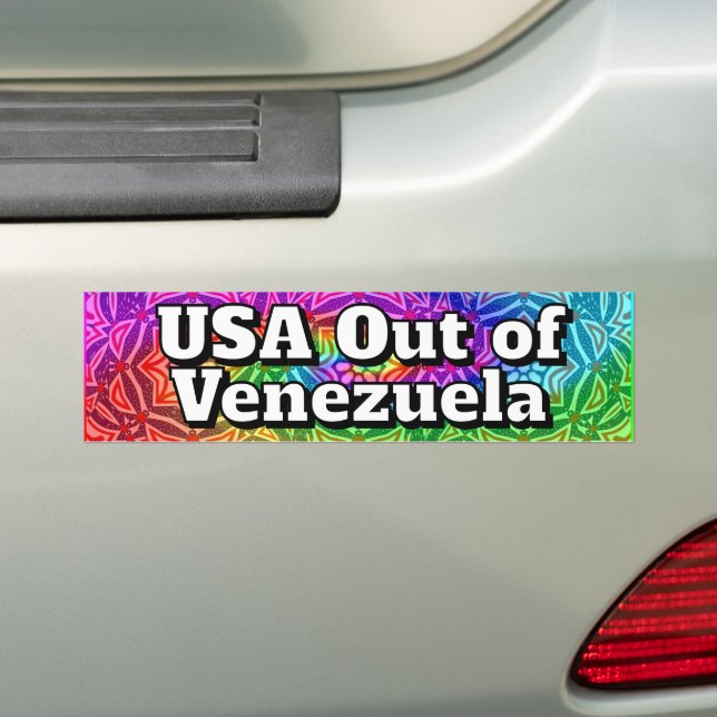 Pegatina Para Coche EE. UU. fuera de Venezuela  (en coche)