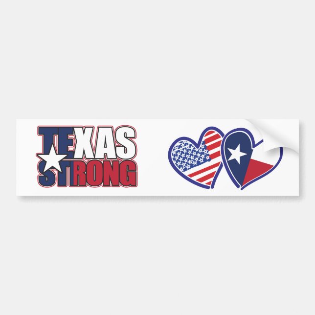 Pegatina Para Coche EE.UU.-Texas-Flag-Heart (Frente)