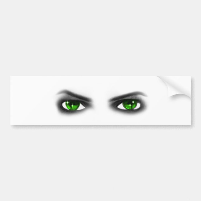 Pegatina Para Coche Eerie Green Eyes (Frente)