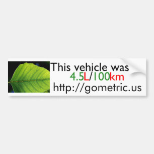 Pegatina Para Coche Eficacia del combustible Bumpersticker