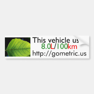Pegatina Para Coche Eficacia del combustible Bumpersticker