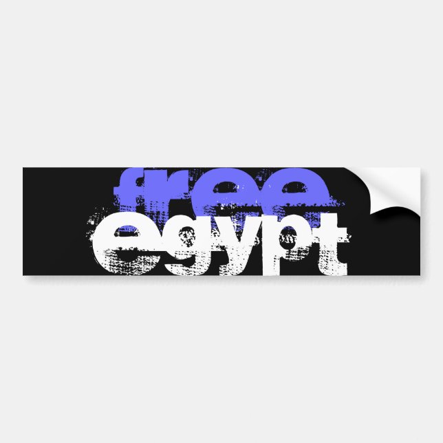 PEGATINA PARA COCHE EGIPTO LIBRE (Frente)