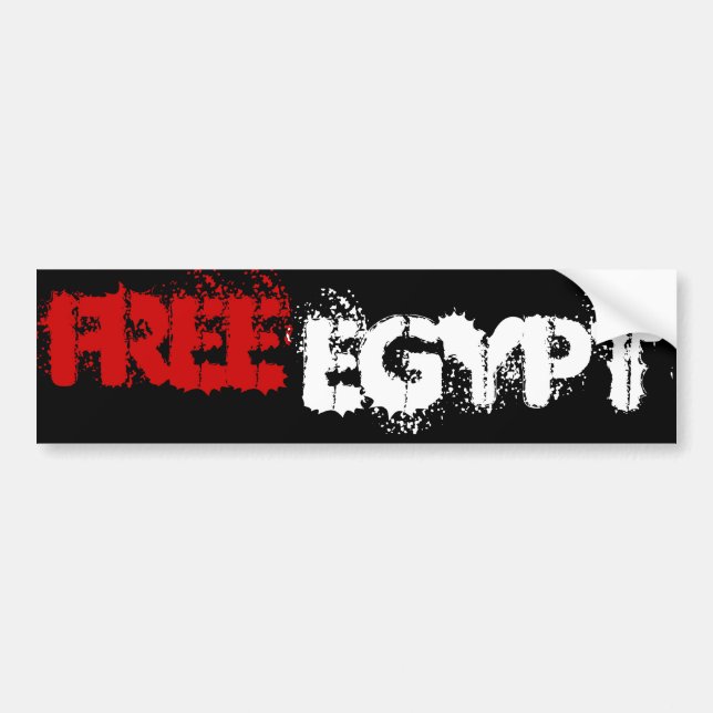 PEGATINA PARA COCHE EGIPTO LIBRE (Frente)