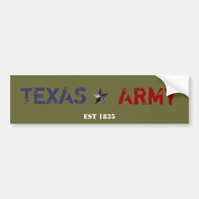 PEGATINA PARA COCHE EJÉRCITO DE TEJAS (Frente)
