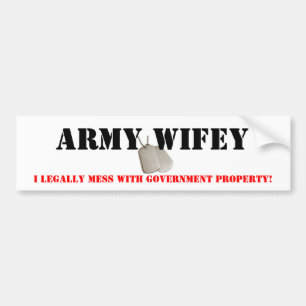 Pegatina Para Coche Ejército Wifey
