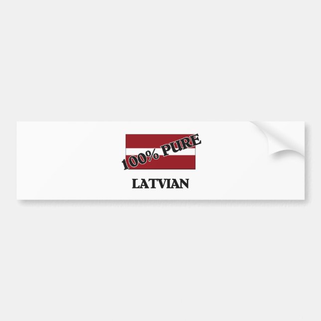 Pegatina Para Coche El 100 por ciento de LATVIAN (Frente)