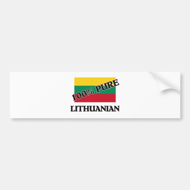 Pegatina Para Coche El 100 por ciento de LITHUANIAN (Frente)