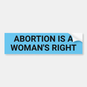 Pegatina Para Coche El aborto es el texto negro correcto de una mujer