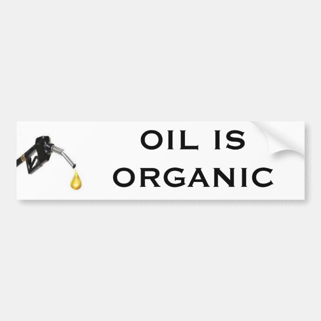 Pegatina Para Coche El aceite es orgánico (Frente)